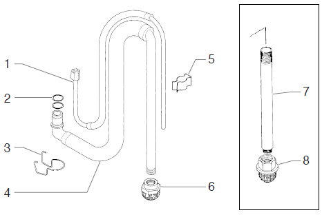 550xc Siphon Assembly (P/N 700-1025)